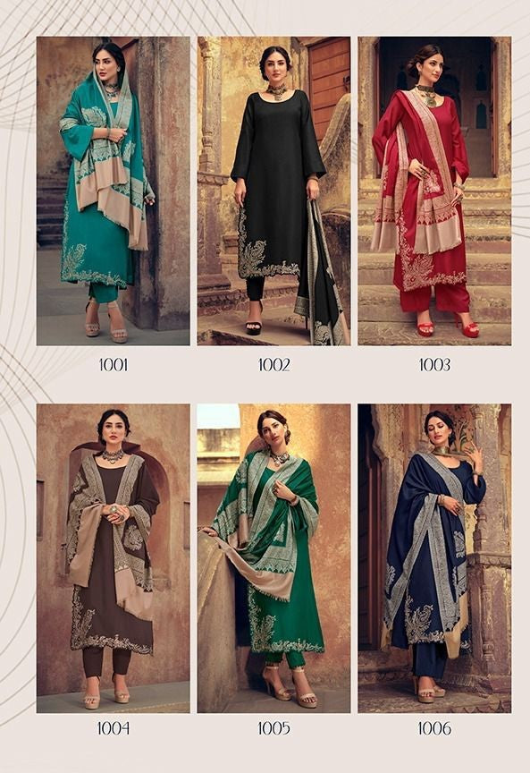 Saabira Yesfab Satin Pant Style Suits