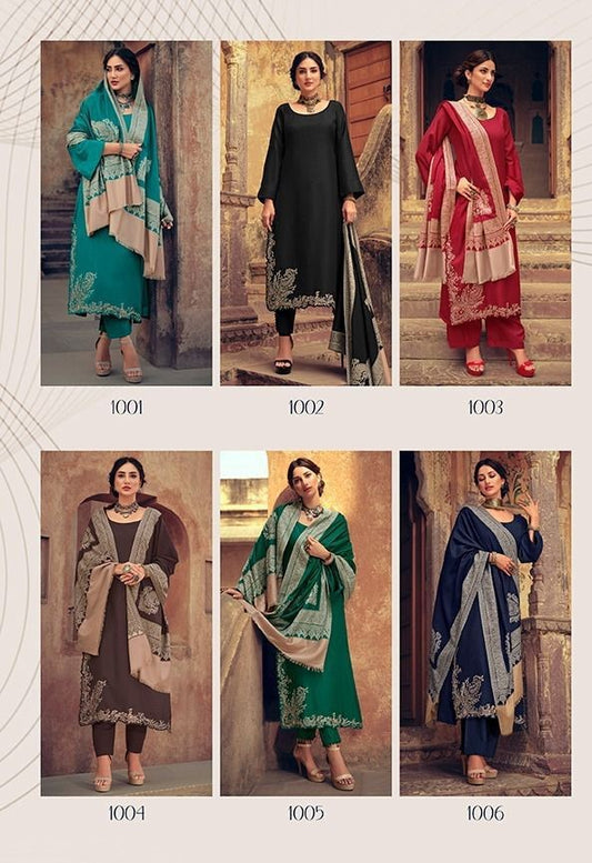 Saabira Yesfab Satin Pant Style Suits