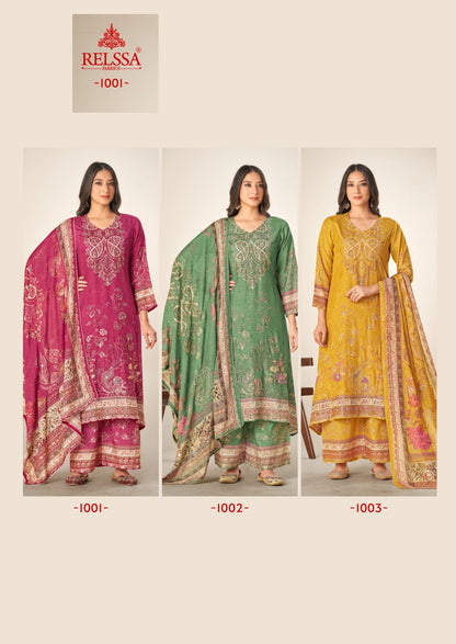 Saachi 10 Relssa Fabrics Masakali Karachi Salwar Suits Supplier India