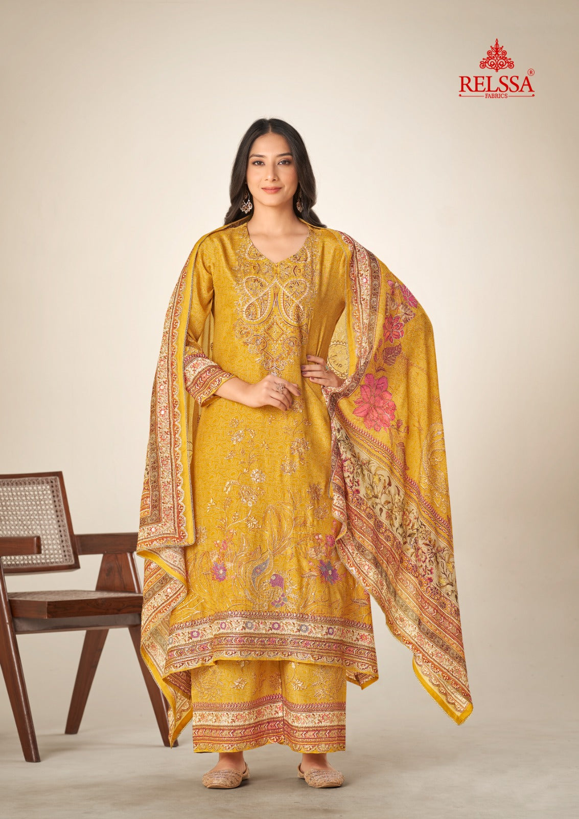 Saachi 10 Relssa Fabrics Masakali Karachi Salwar Suits Supplier India