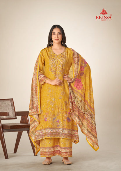 Saachi 10 Relssa Fabrics Masakali Karachi Salwar Suits Supplier India