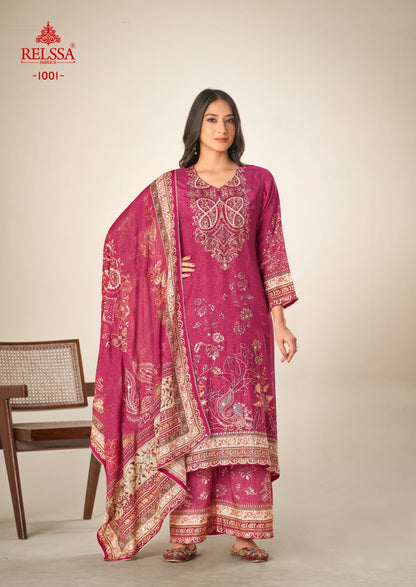 Saachi 10 Relssa Fabrics Masakali Karachi Salwar Suits Supplier India