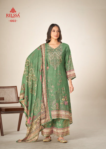 Saachi 10 Relssa Fabrics Masakali Karachi Salwar Suits Supplier India