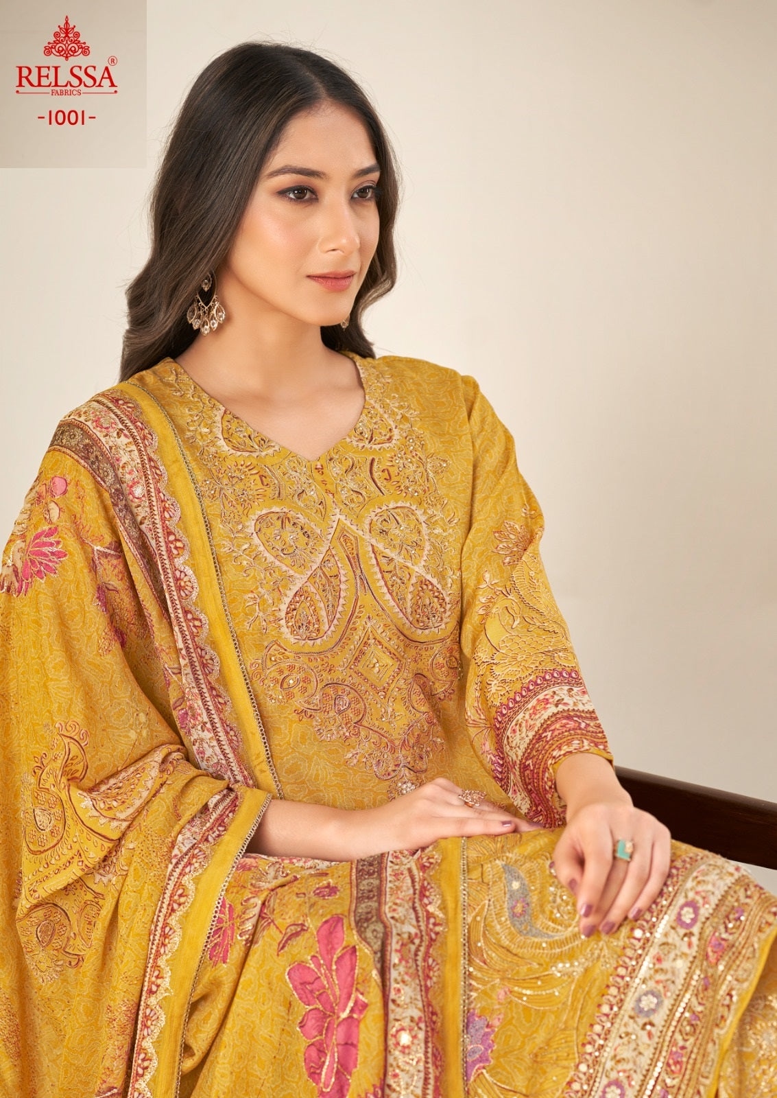 Saachi 10 Relssa Fabrics Masakali Karachi Salwar Suits Supplier India