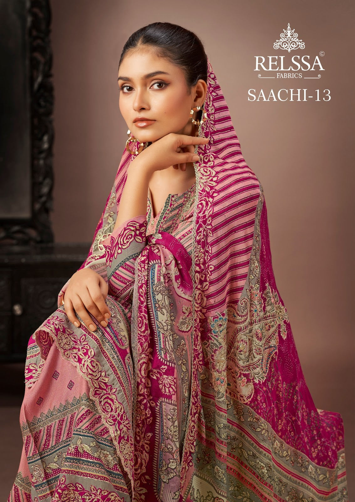 Saachi 13 Relssa Fabrics Plazzo Style Suits Wholesaler Ahmedabad
