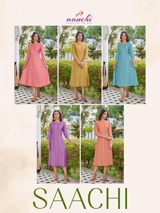 Saachi Aanchi A-Line Kurti Wholesaler Gujarat