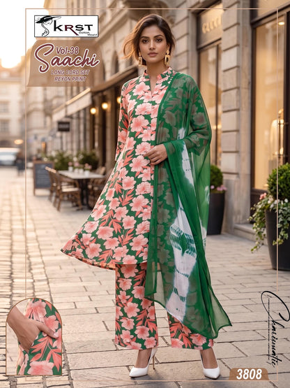 Saachi Krst Rayon 14Kg Readymade Plazzo Style Suits Wholesale Rate
