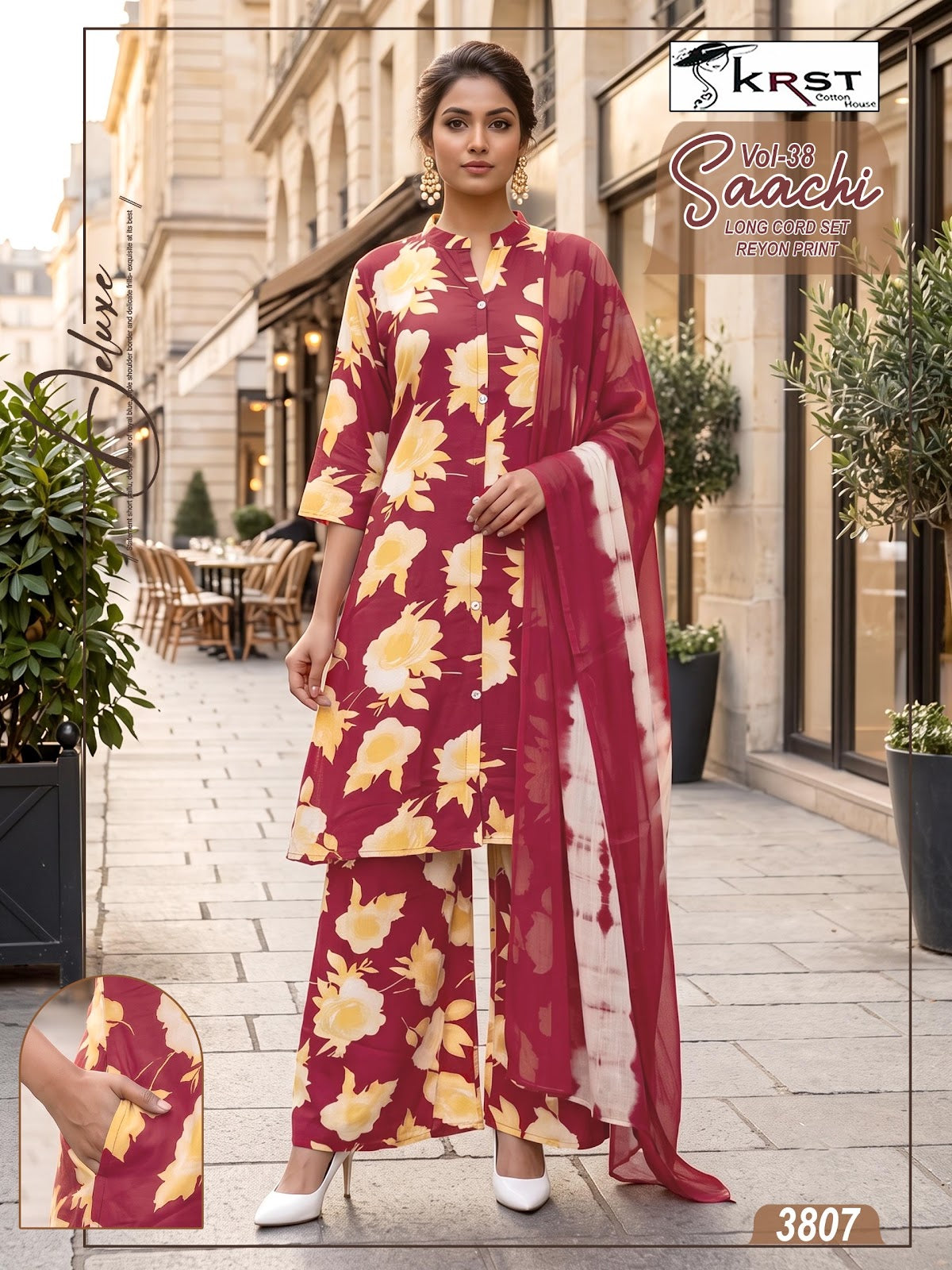 Saachi Krst Rayon 14Kg Readymade Plazzo Style Suits Wholesale Rate