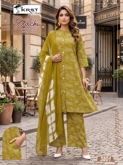 Saachi Krst Rayon 14Kg Readymade Plazzo Style Suits Wholesale Rate