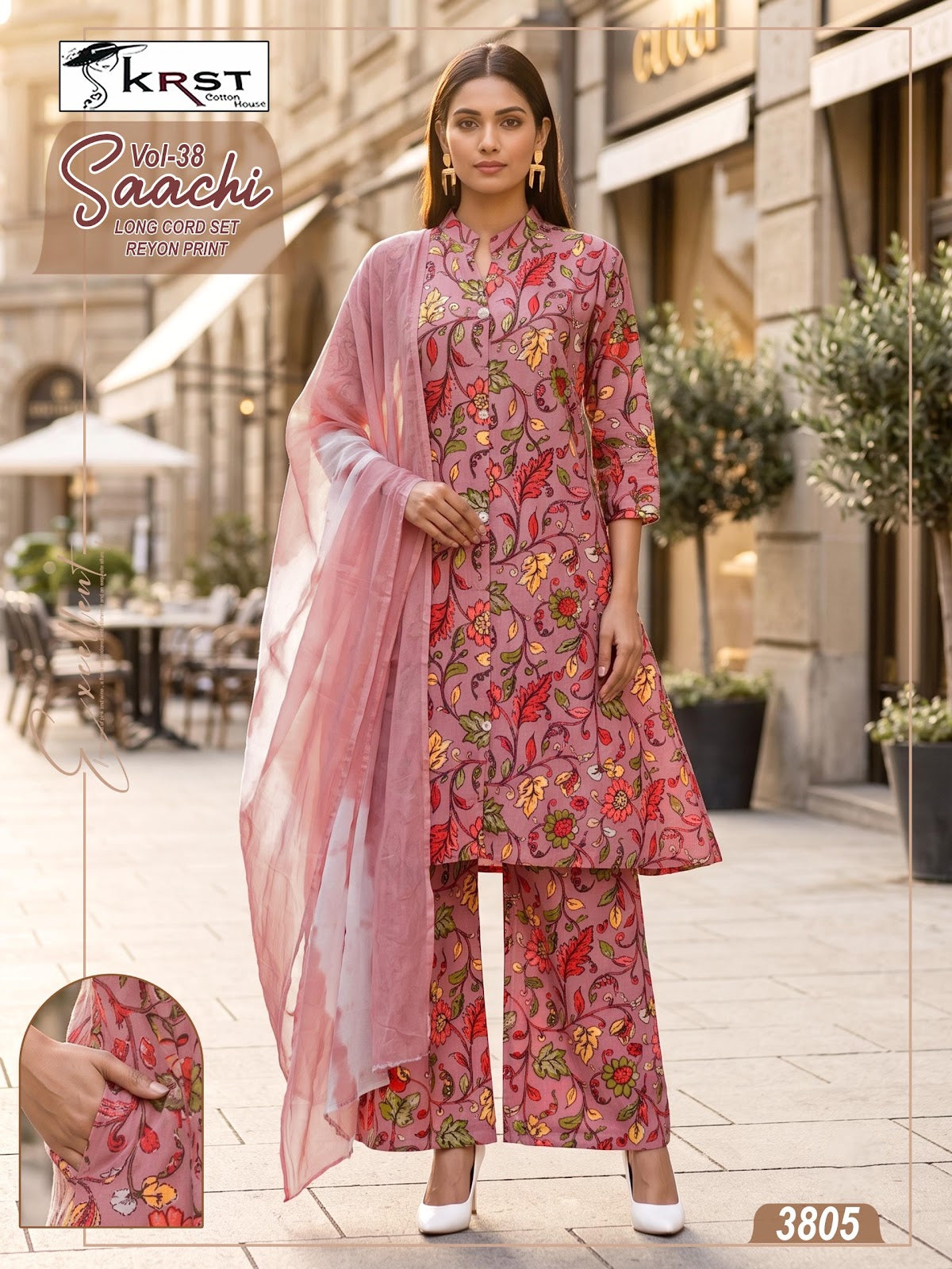 Saachi Krst Rayon 14Kg Readymade Plazzo Style Suits Wholesale Rate