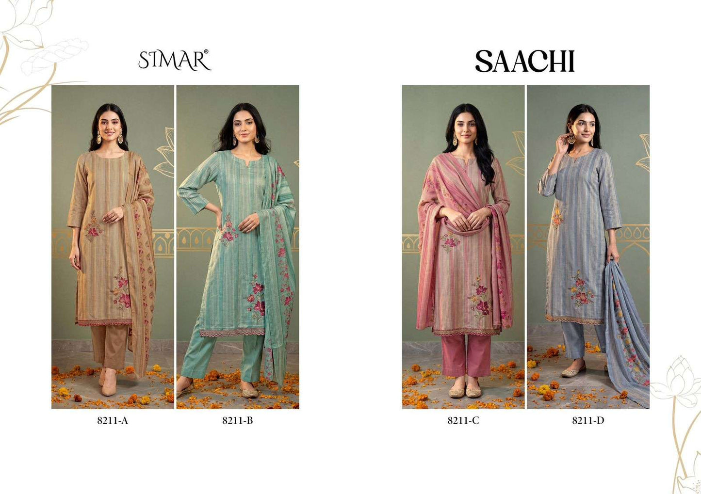 Saachi Simar Viscose Muslin Pant Style Suits Supplier India