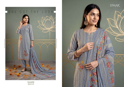 Saachi Simar Viscose Muslin Pant Style Suits Supplier India