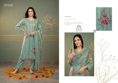 Saachi Simar Viscose Muslin Pant Style Suits Supplier India