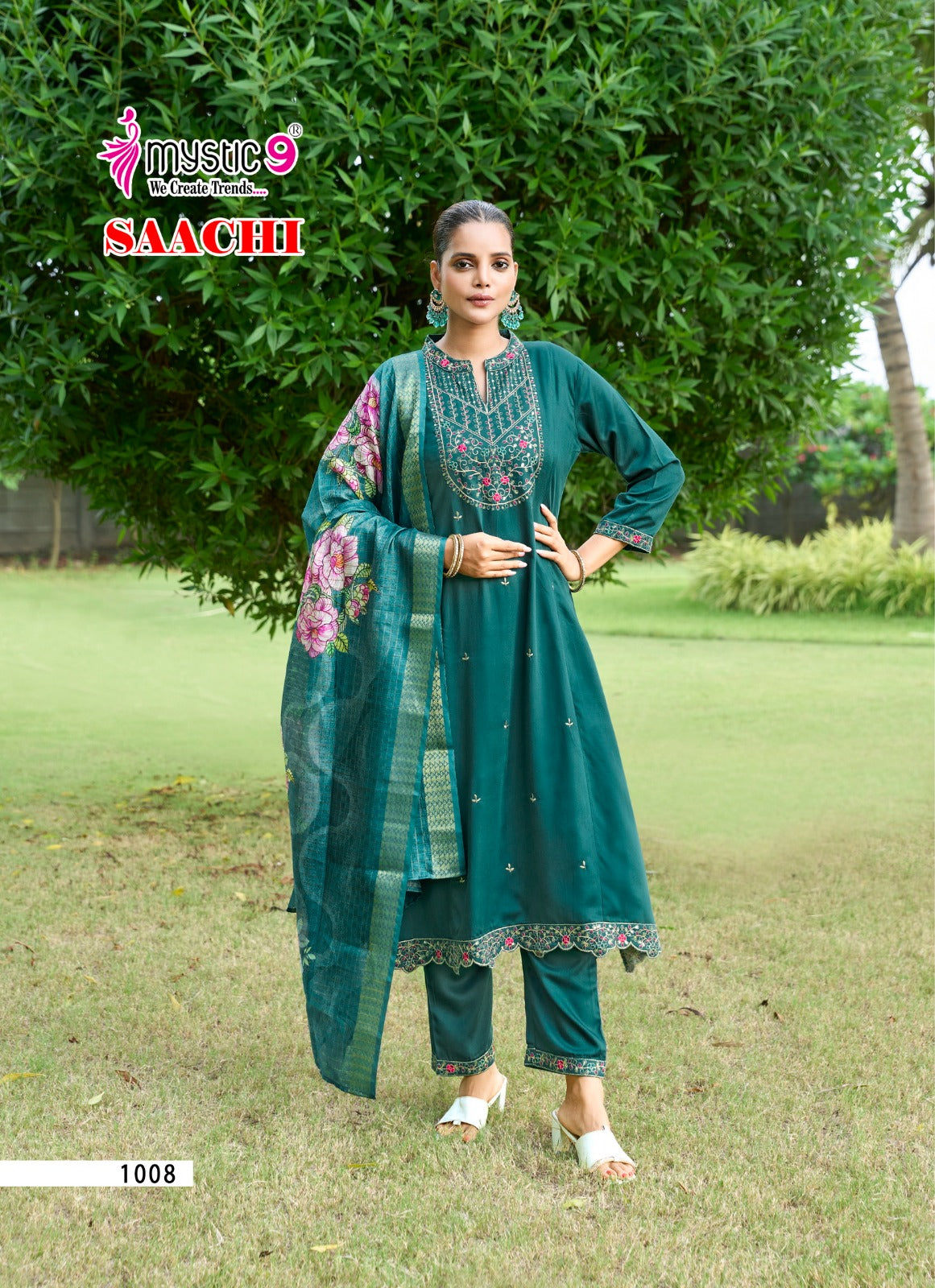 Saachi Vol 1 Mystic 9 Gaji Silk Readymade Pant Style Suits Manufacturer Ahmedabad