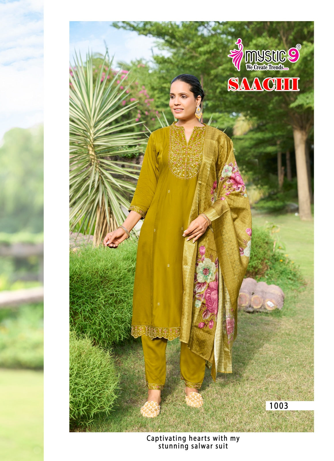 Saachi Vol 1 Mystic 9 Gaji Silk Readymade Pant Style Suits Manufacturer Ahmedabad