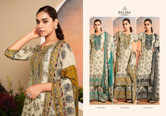 Saachi Vol 5 Relssa Fabrics Masakkali Plazzo Style Suits Exporter India
