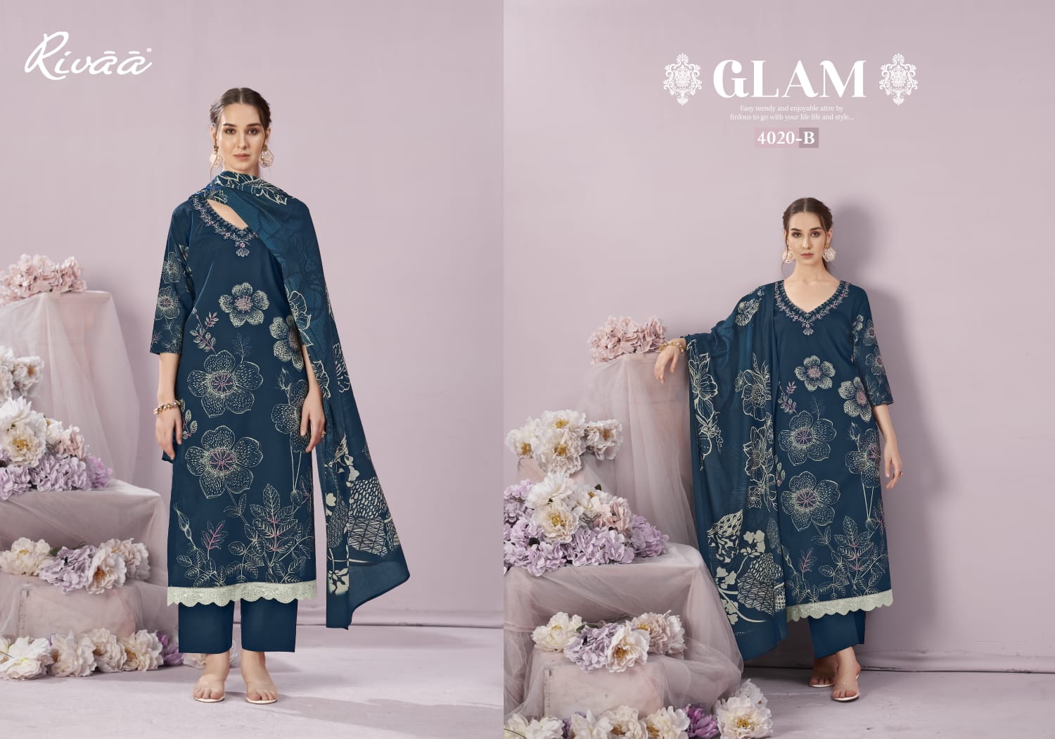 Saaz Rivaa Pure Italian Pant Style Suits Supplier Ahmedabad