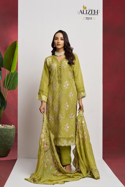 Saadgi 7009-7012 Alizeh Pure Organza Pant Style Suits Manufacturer Gujarat