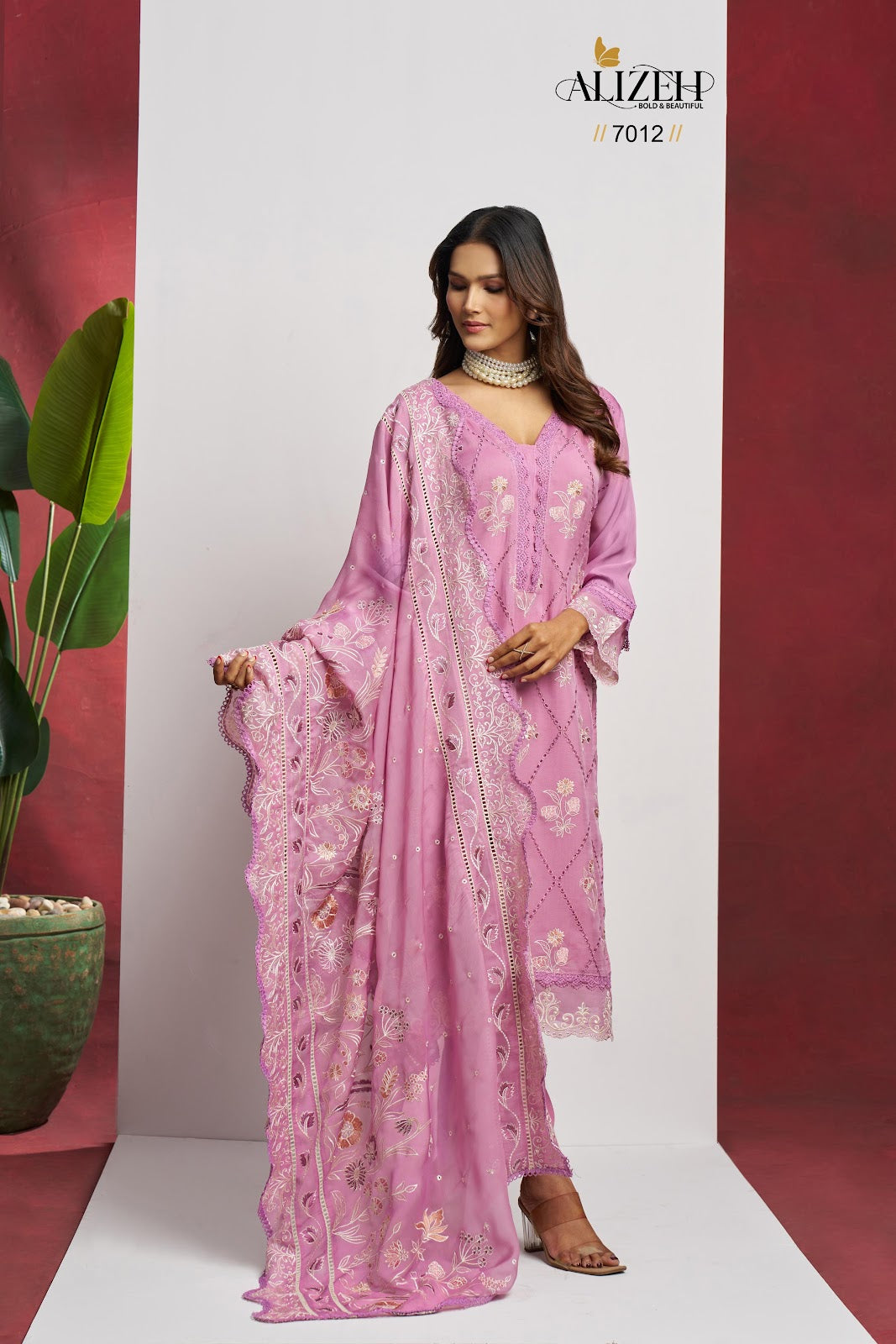 Saadgi 7009-7012 Alizeh Pure Organza Pant Style Suits Manufacturer Gujarat