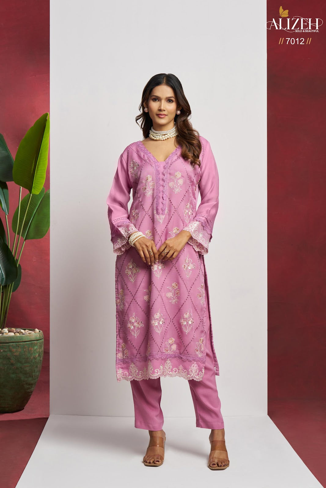 Saadgi 7009-7012 Alizeh Pure Organza Pant Style Suits Manufacturer Gujarat
