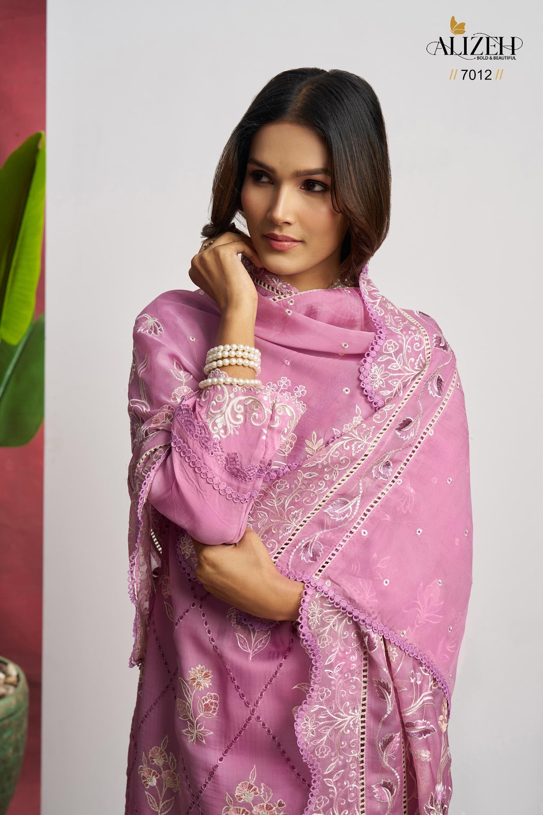 Saadgi 7009-7012 Alizeh Pure Organza Pant Style Suits Manufacturer Gujarat