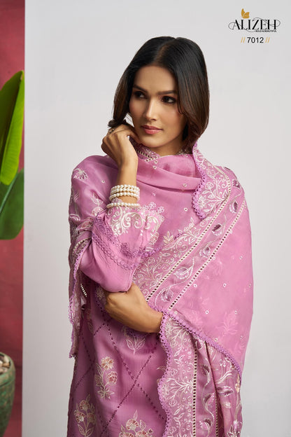 Saadgi 7009-7012 Alizeh Pure Organza Pant Style Suits Manufacturer Gujarat