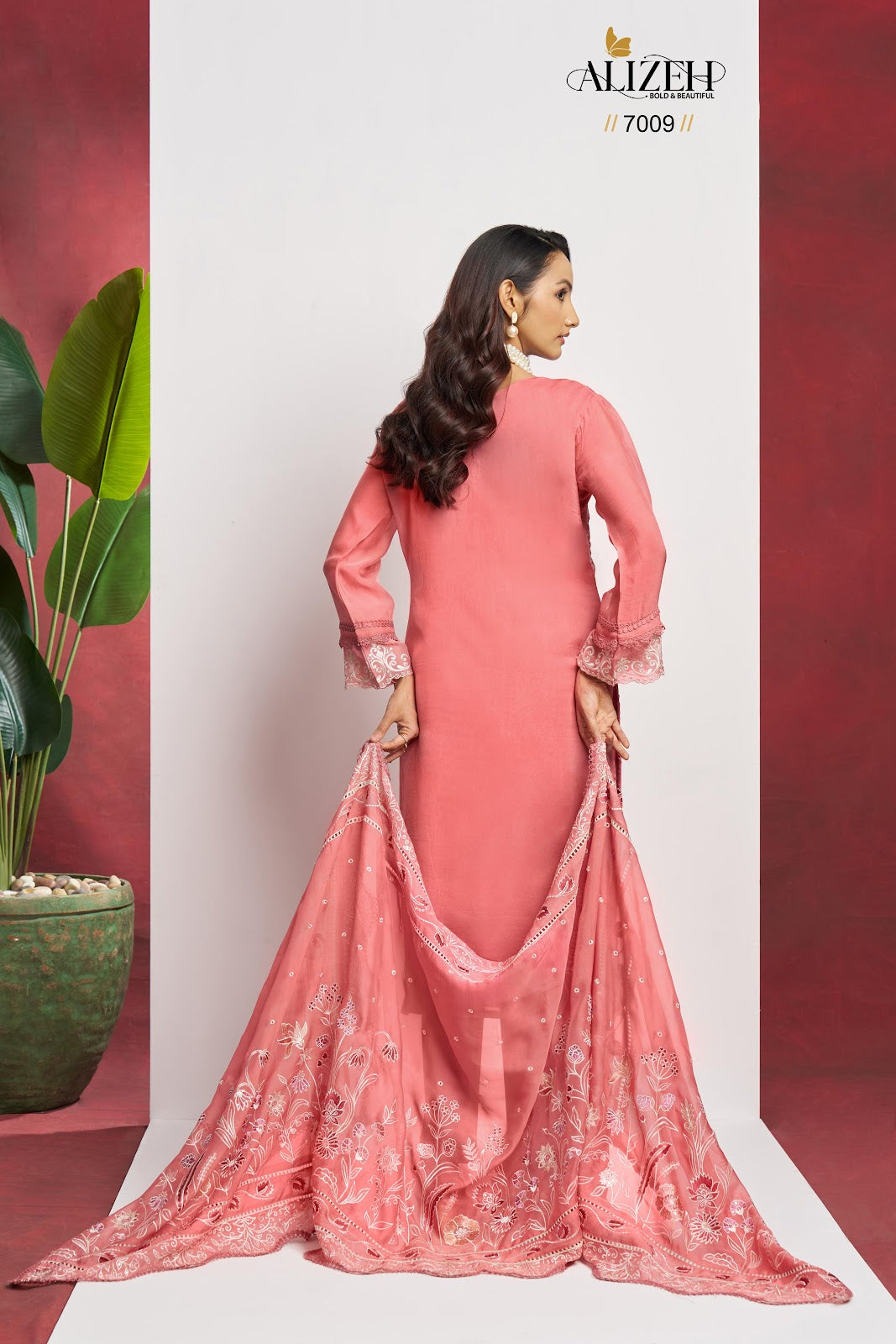 Saadgi 7009-7012 Alizeh Pure Organza Pant Style Suits Manufacturer Gujarat