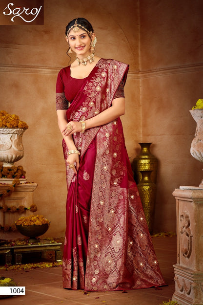 Saadgi Satin Saroski Vol 1 Saroj Sarees Wholesale Price
