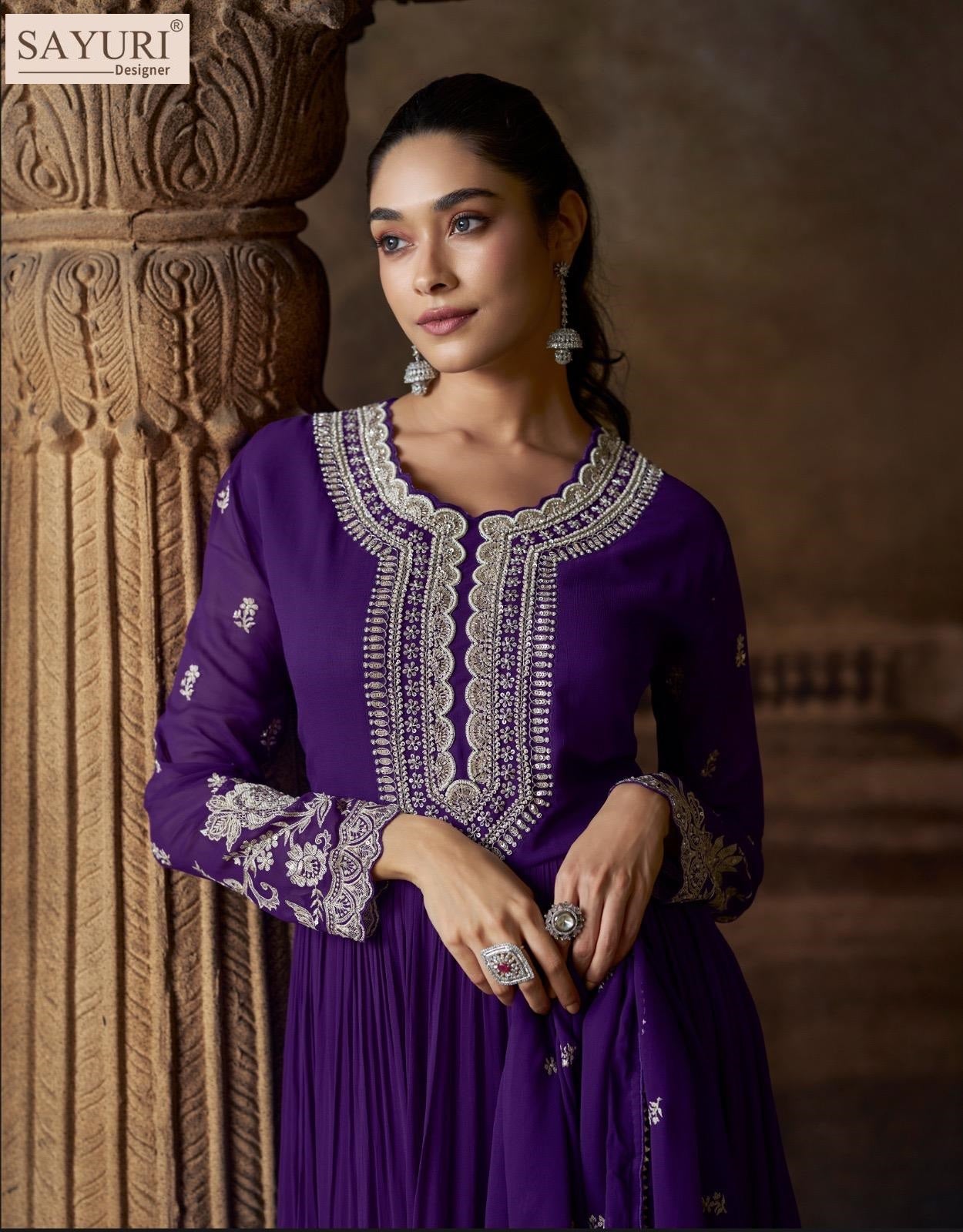 Saadgi Sayuri Georgette Gown Dupatta Set Exporter Ahmedabad
