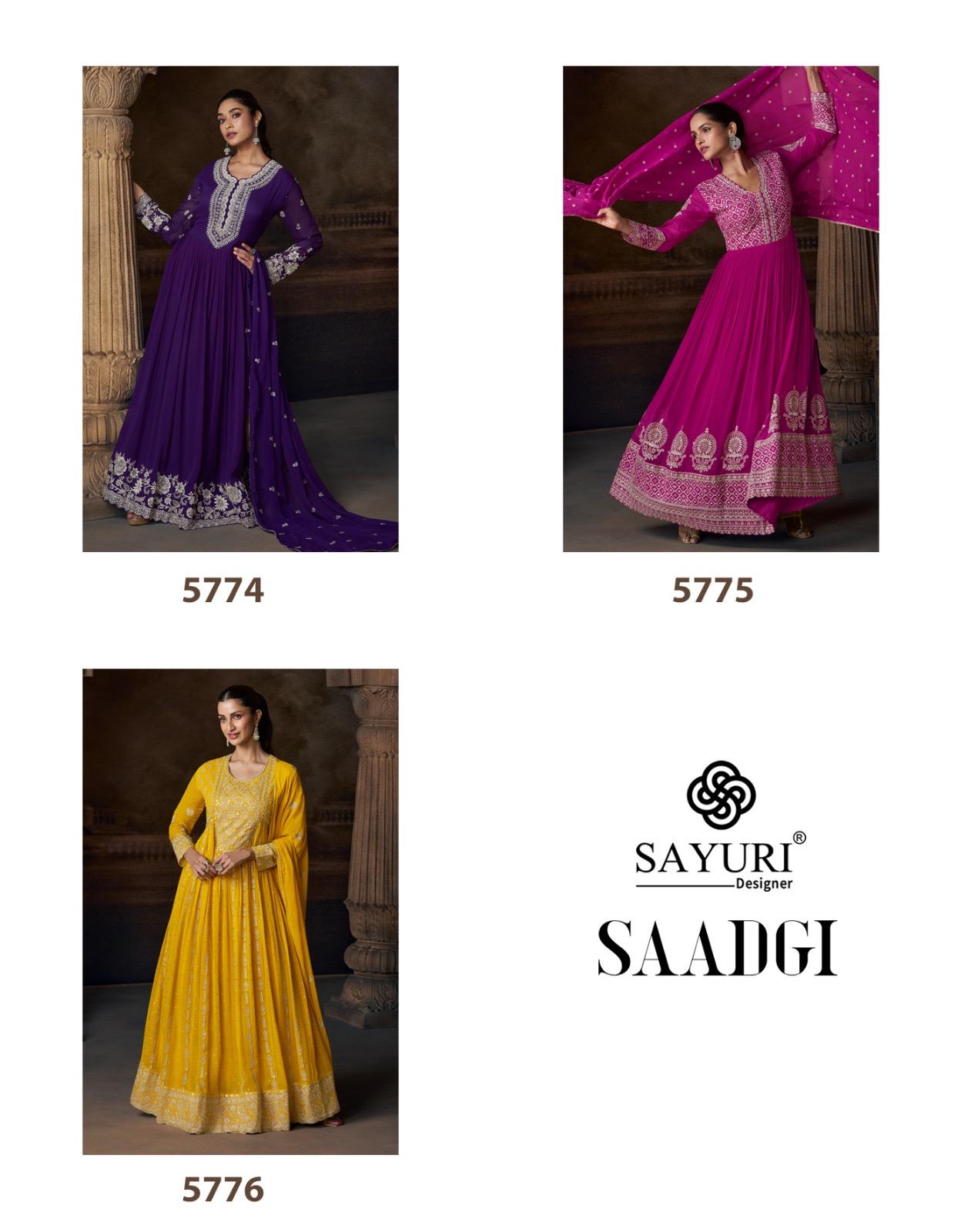 Saadgi Sayuri Georgette Gown Dupatta Set Exporter Ahmedabad