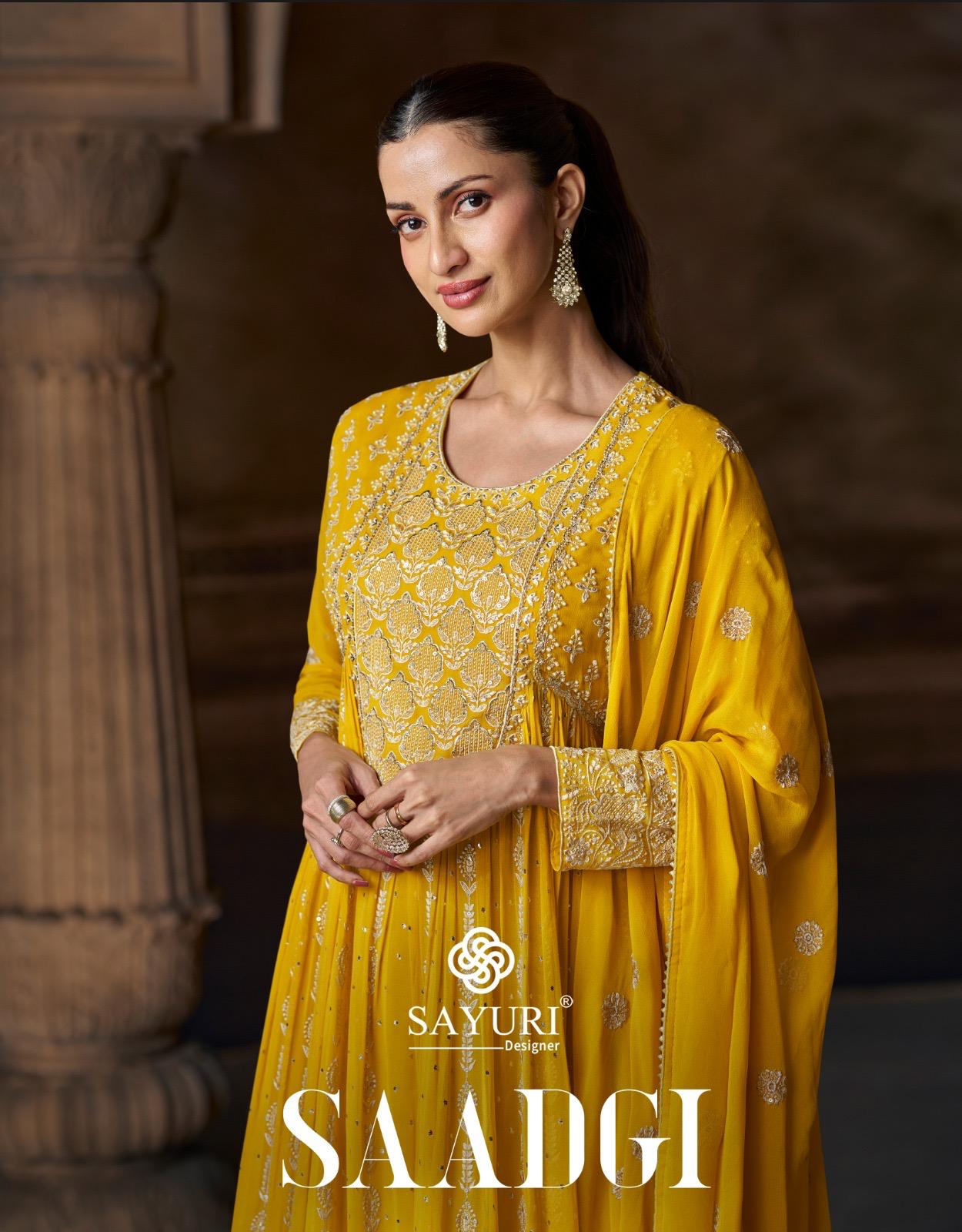 Saadgi Sayuri Georgette Gown Dupatta Set Exporter Ahmedabad