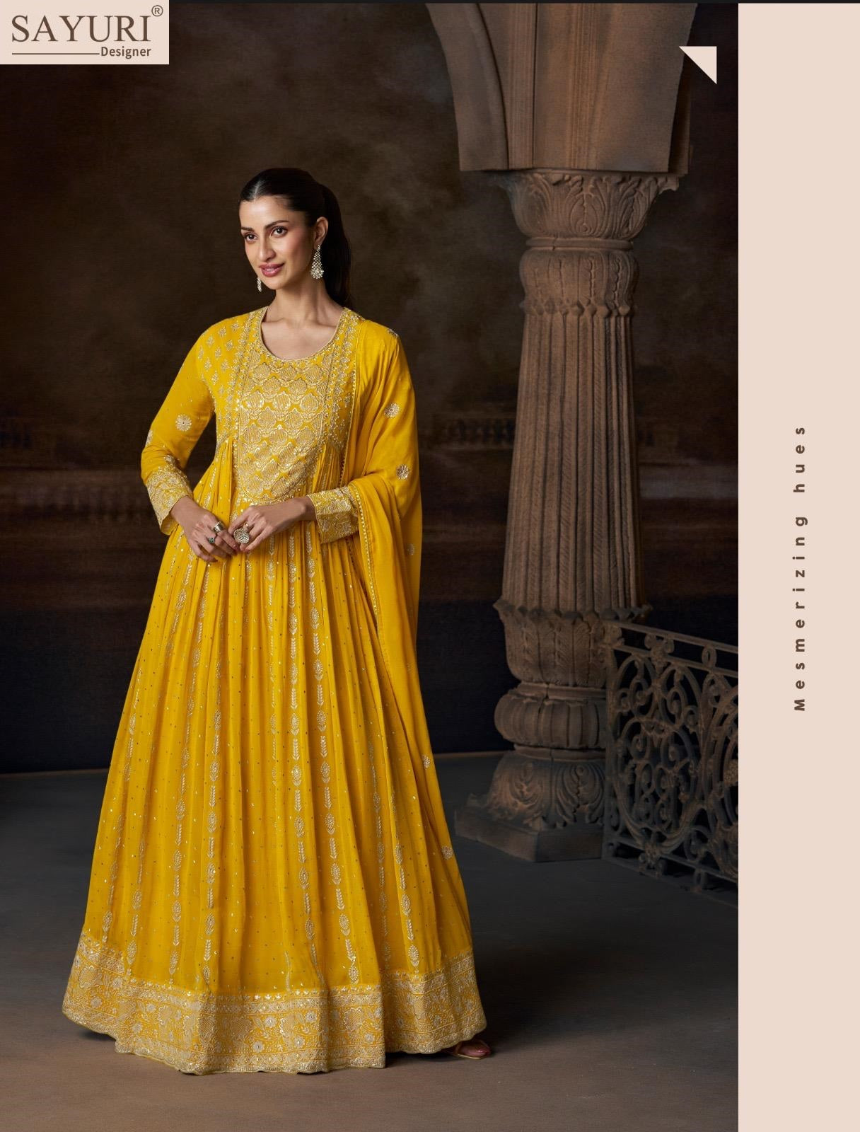 Saadgi Sayuri Georgette Gown Dupatta Set Exporter Ahmedabad