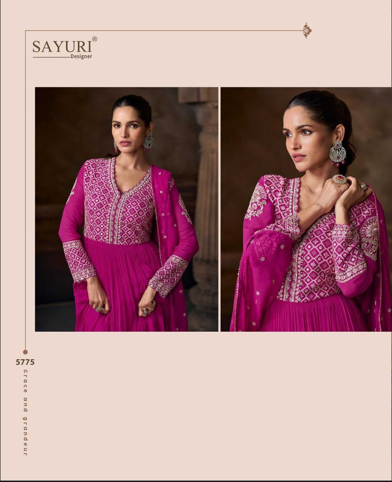 Saadgi Sayuri Georgette Gown Dupatta Set Exporter Ahmedabad