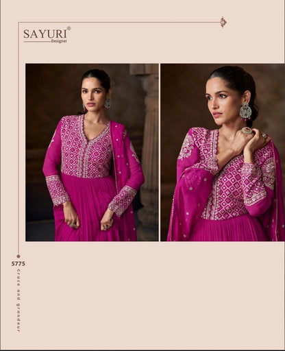 Saadgi Sayuri Georgette Gown Dupatta Set Exporter Ahmedabad