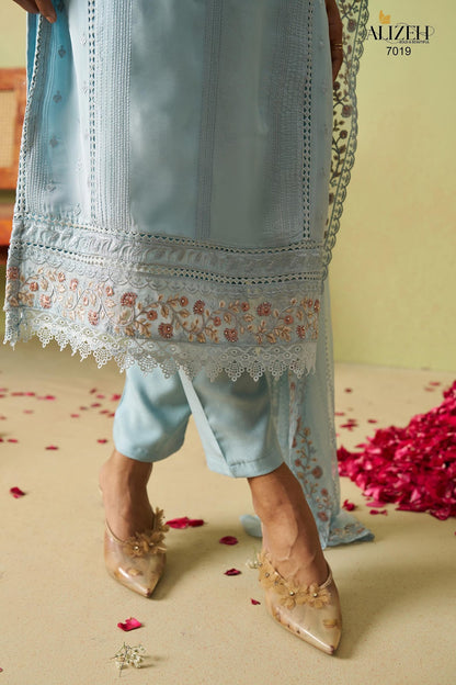 Saadgi Vol 2 7018-7021 Alizeh Pure Organza Pant Style Suits Exporter