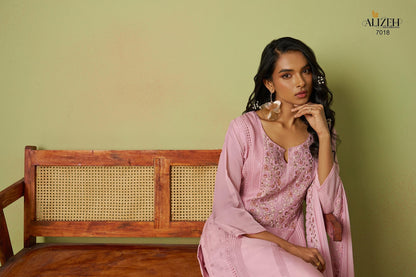 Saadgi Vol 2 7018-7021 Alizeh Pure Organza Pant Style Suits Exporter