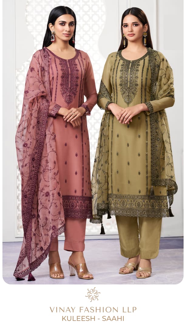 Saahi Kuleesh Vinay Fashion Llp Organza Pant Style Suits Supplier