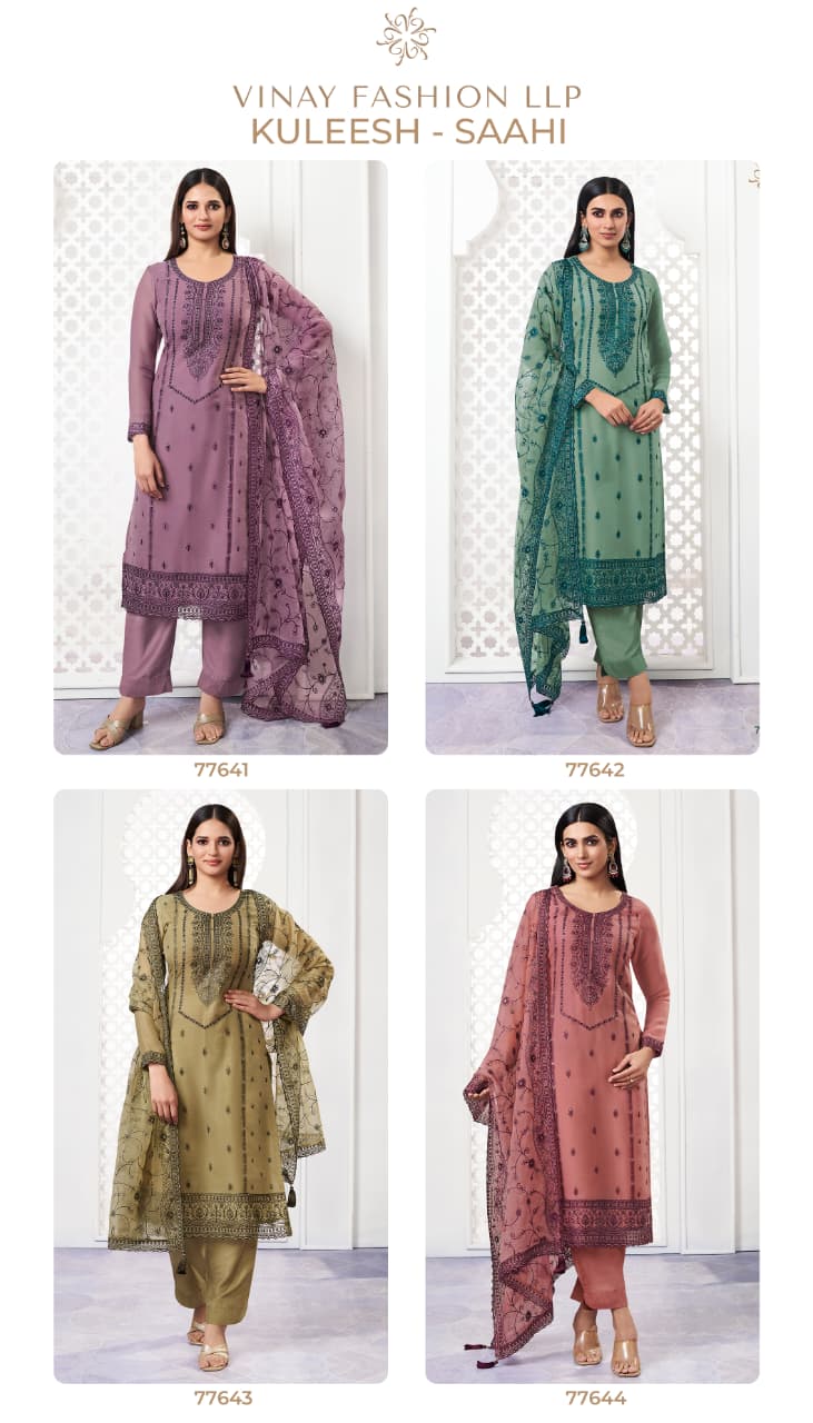 Saahi Kuleesh Vinay Fashion Llp Organza Pant Style Suits Supplier