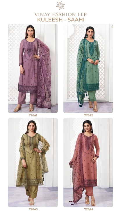 Saahi Kuleesh Vinay Fashion Llp Organza Pant Style Suits Supplier