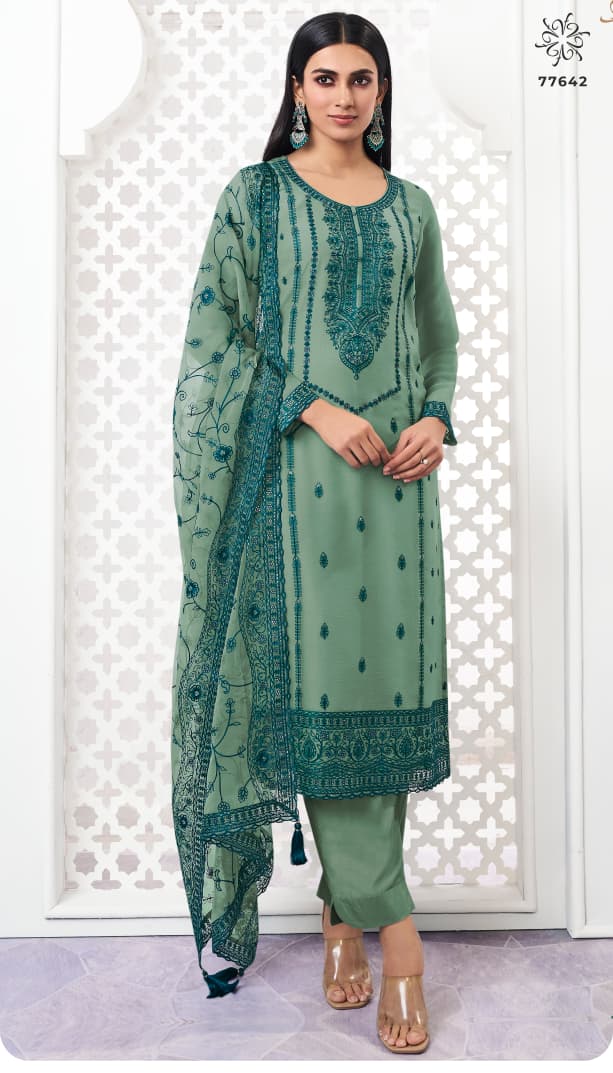 Saahi Kuleesh Vinay Fashion Llp Organza Pant Style Suits Supplier