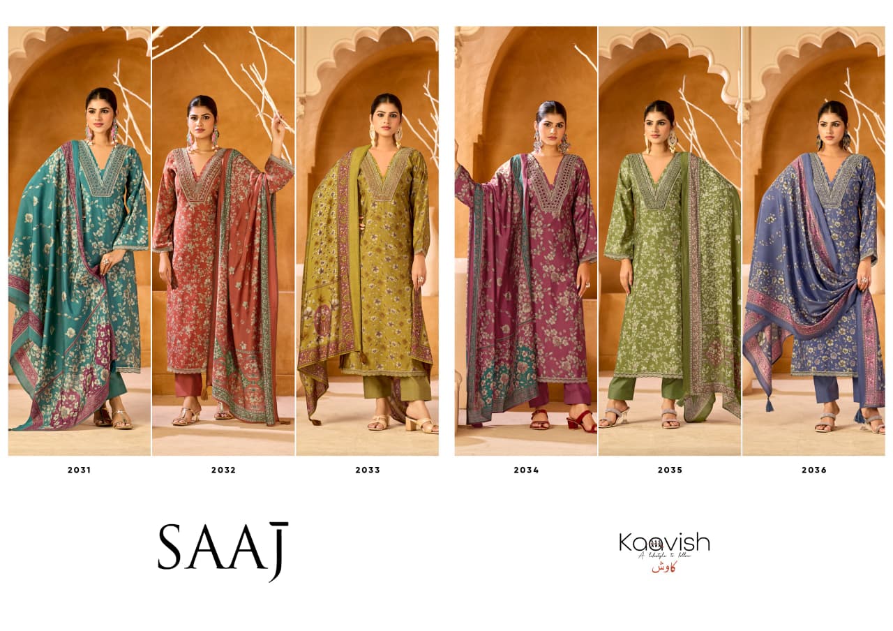 Saaj Kaavish Modal Silk Pant Style Suits Wholesale Price