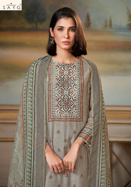 Saaj Sarg Muslin Silk Pant Style Suits Manufacturer Ahmedabad