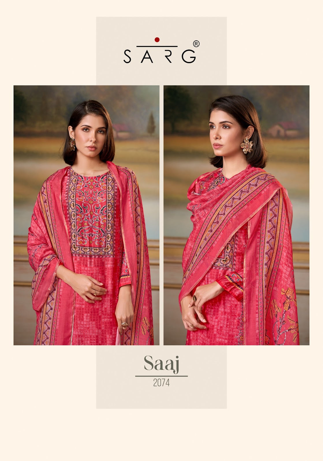 Saaj Sarg Muslin Silk Pant Style Suits Manufacturer Ahmedabad