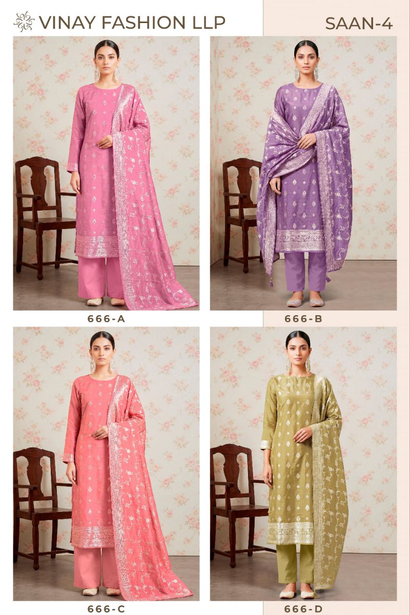 Saan 4 Kuleesh Vinay Fashion Llp Viscose Muslin Pant Style Suits Supplier Gujarat