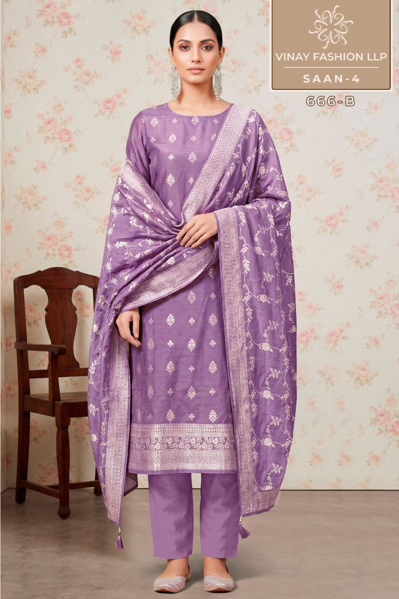 Saan 4 Kuleesh Vinay Fashion Llp Viscose Muslin Pant Style Suits Supplier Gujarat