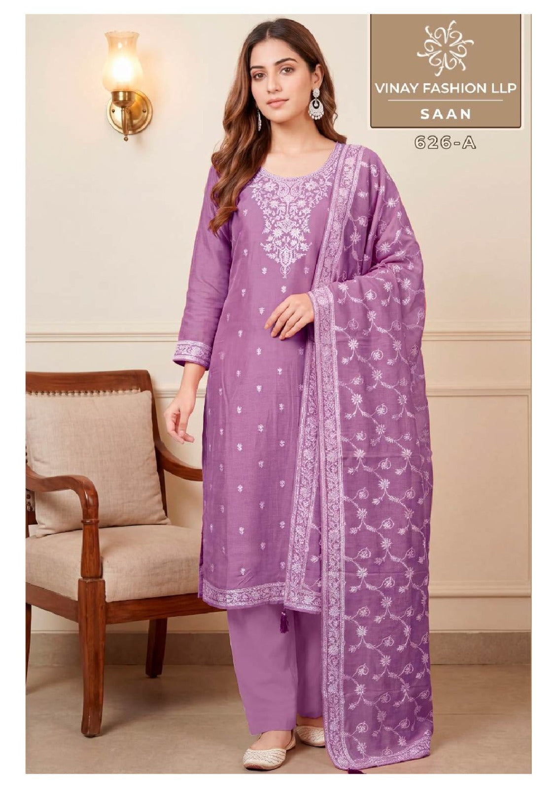 Saan Kuleesh Vinay Fashion Llp Viscose Muslin Pant Style Suits Wholesaler