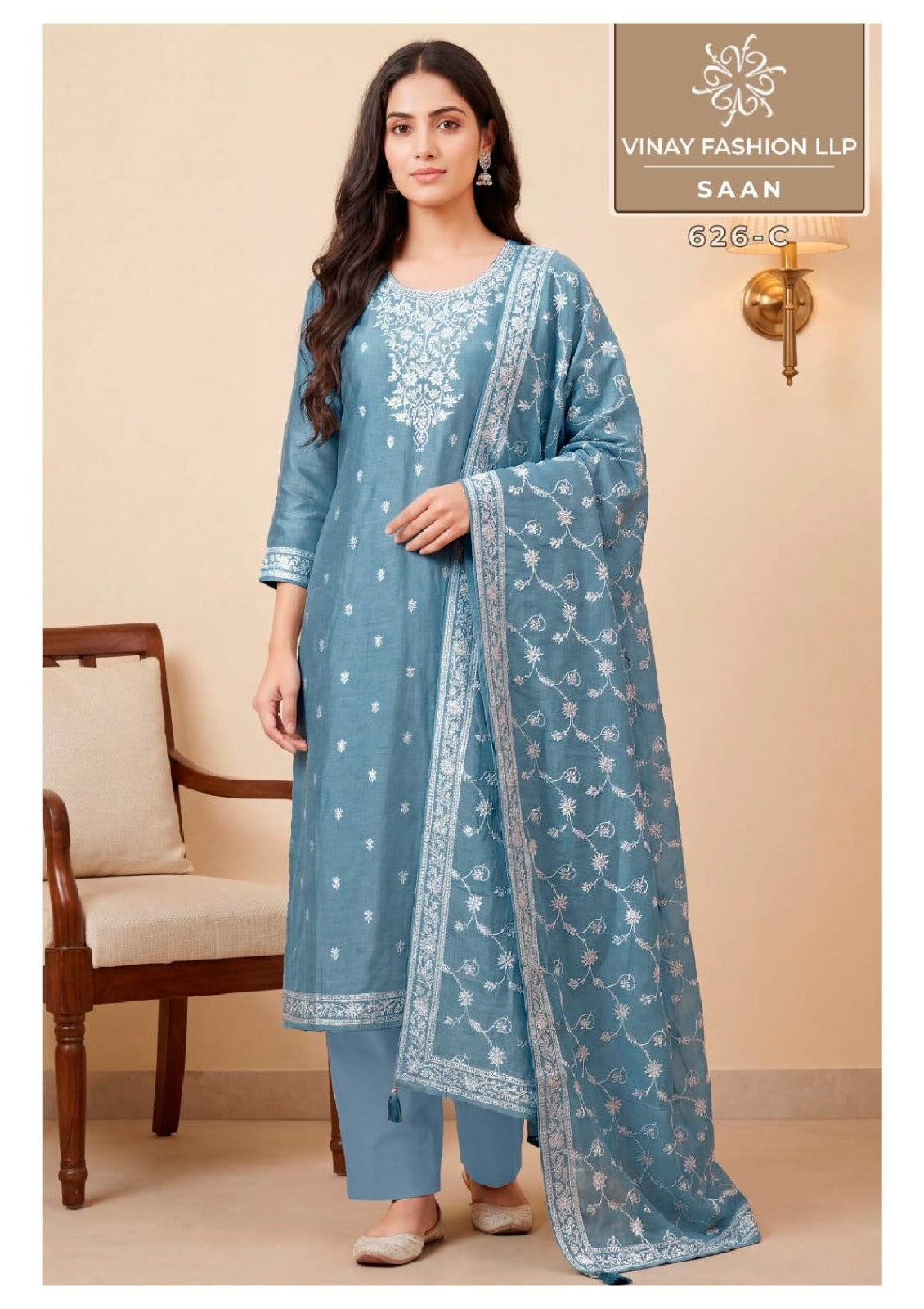 Saan Kuleesh Vinay Fashion Llp Viscose Muslin Pant Style Suits Wholesaler
