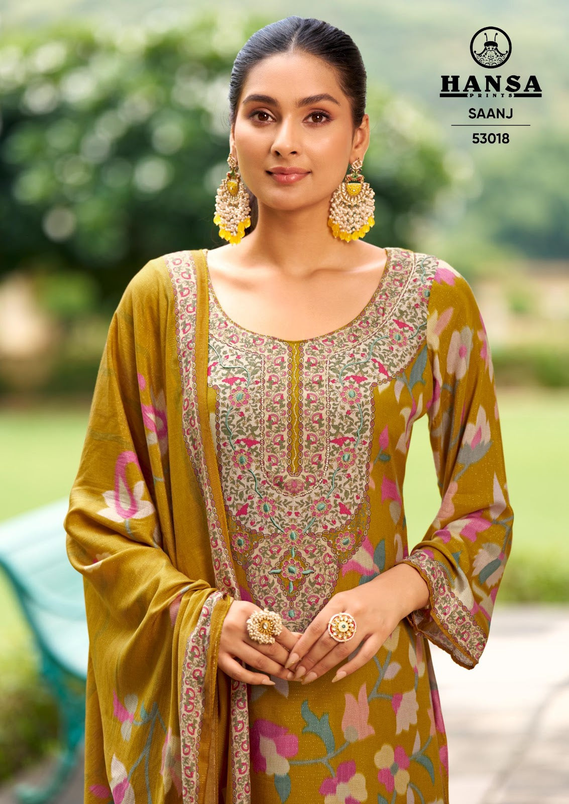 Saanj 53018 Hansa Prints Simar Salwar Suits Exporter India