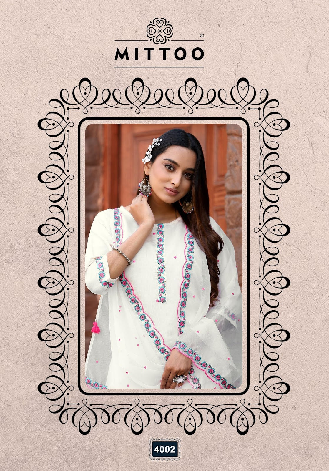 Saanj Mittoo Modal Silk Readymade Pant Style Suits Manufacturer India