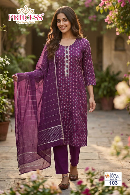 Saanj Princess Creation Vatican Readymade Pant Style Suits Wholesaler Ahmedabad